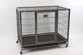 Heavy Duty Metal Open Top Cage with Floor Grid, Casters and Tray P34294