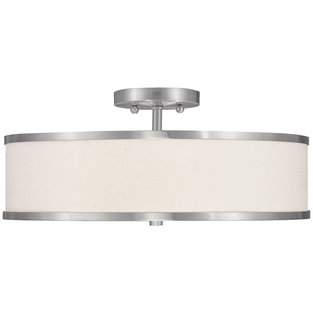 Semi Flush Mount Light, Brushed Nickel Z58292