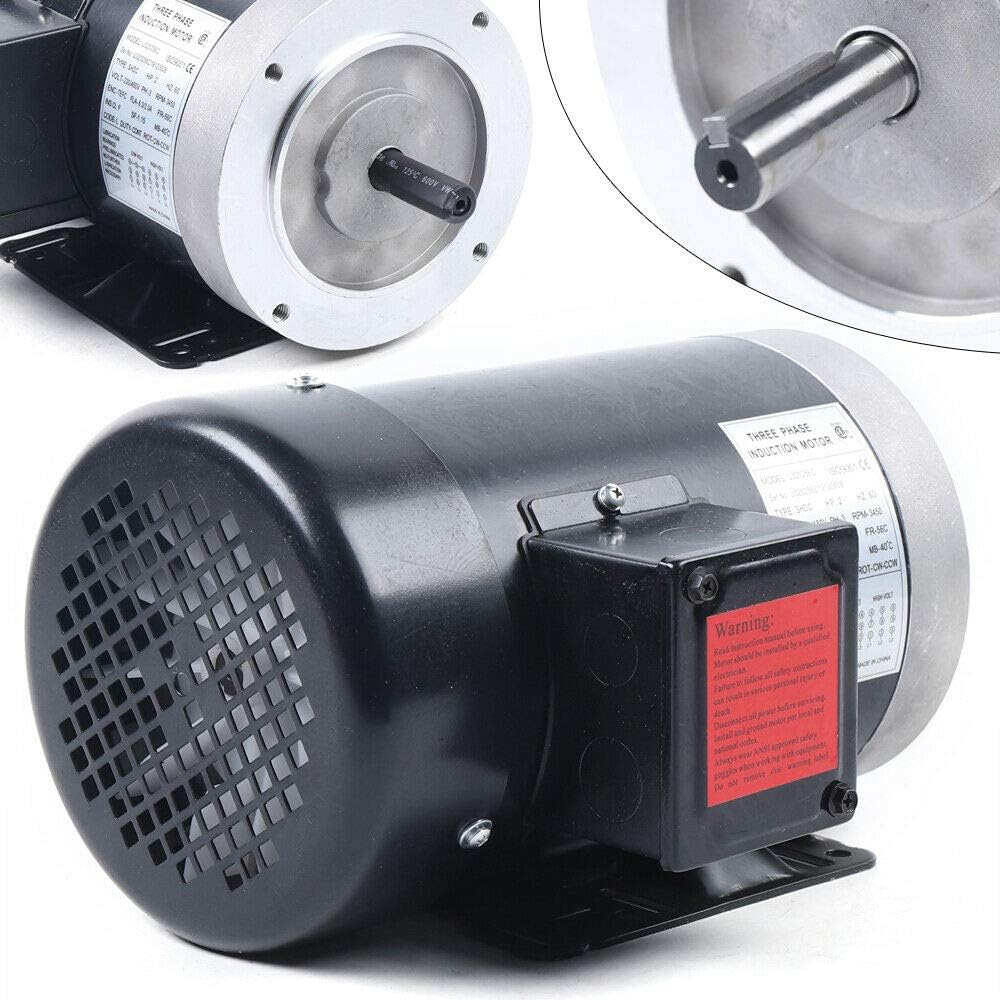 Electric Motor 2HP 3Phase 3450 RPM 208-230/460 Volt 56 Frame 5/8" Shaft Diameter I148595