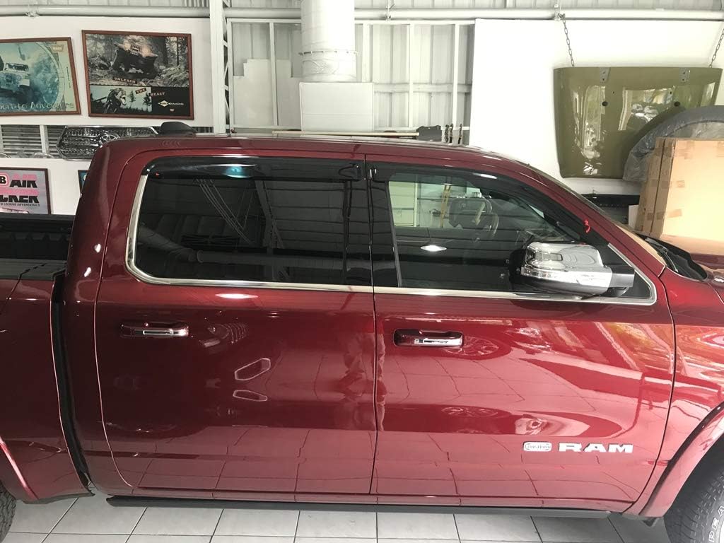 Smoke Tinted Side Window Vent Visor Deflectors Rain Guards 4 Piece Set E797