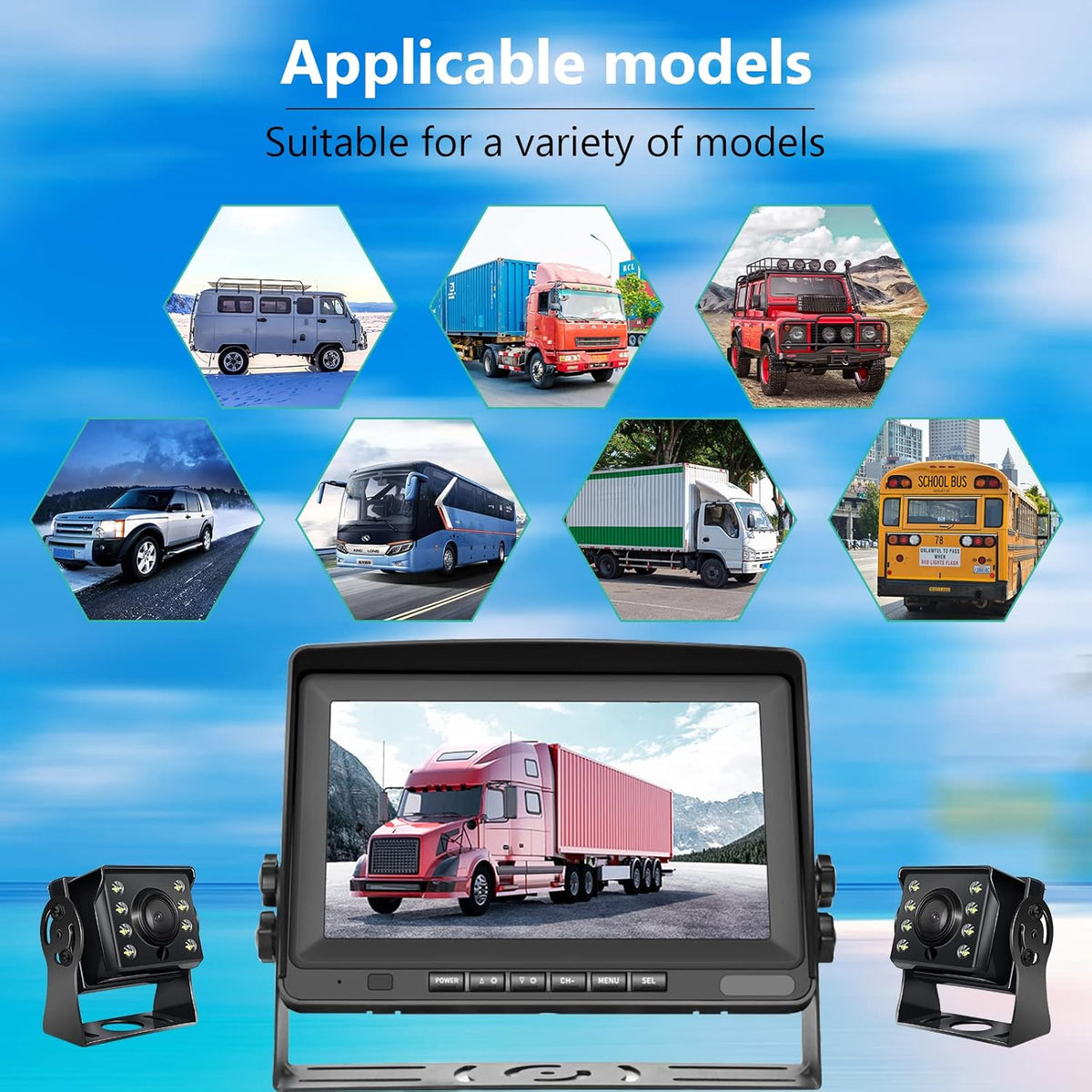 8 Inch LCD Monitor Backup Camera with Rear View System B66000