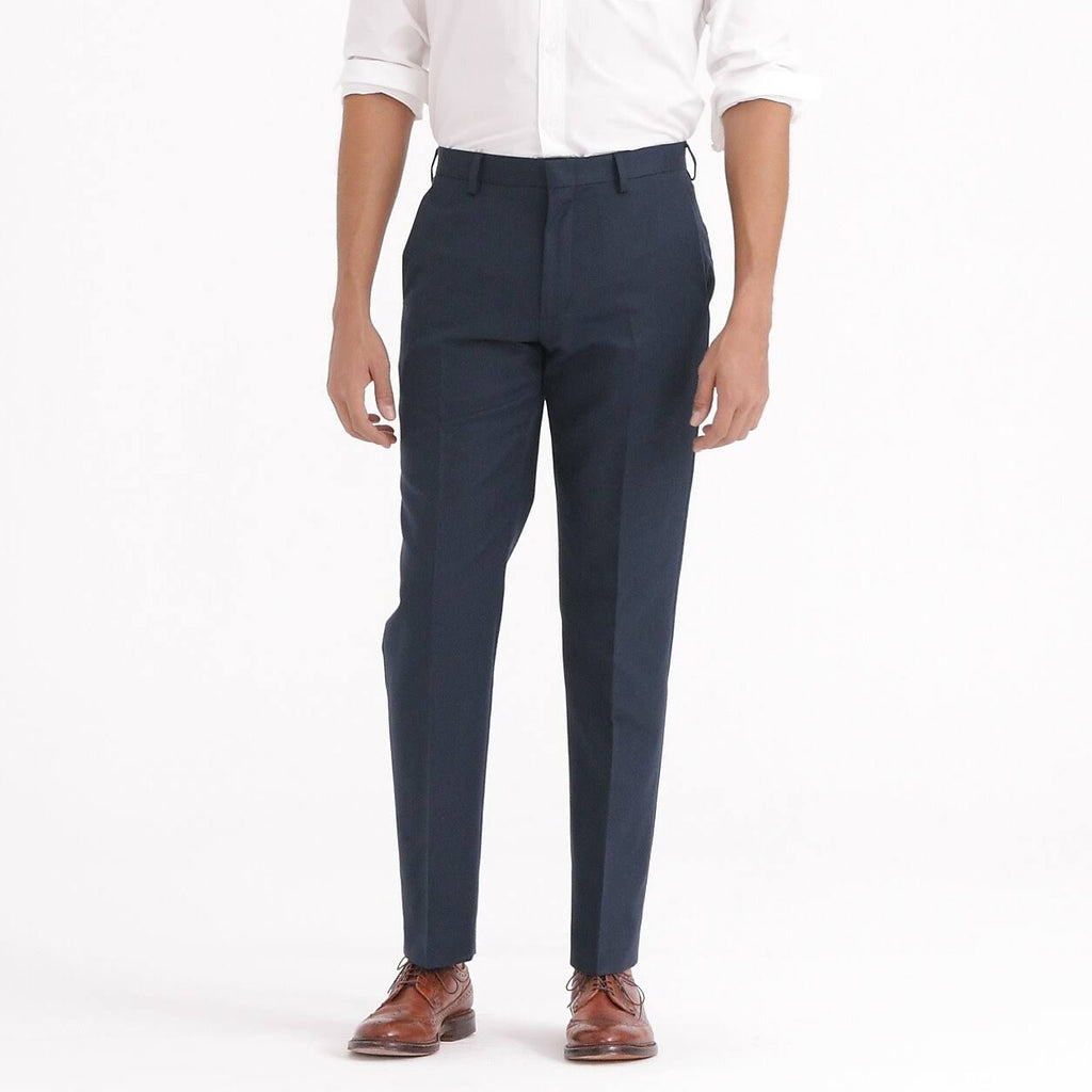 Slim-Fit Unstructured Suit Pant in English Wool-Cotton Twill F74865