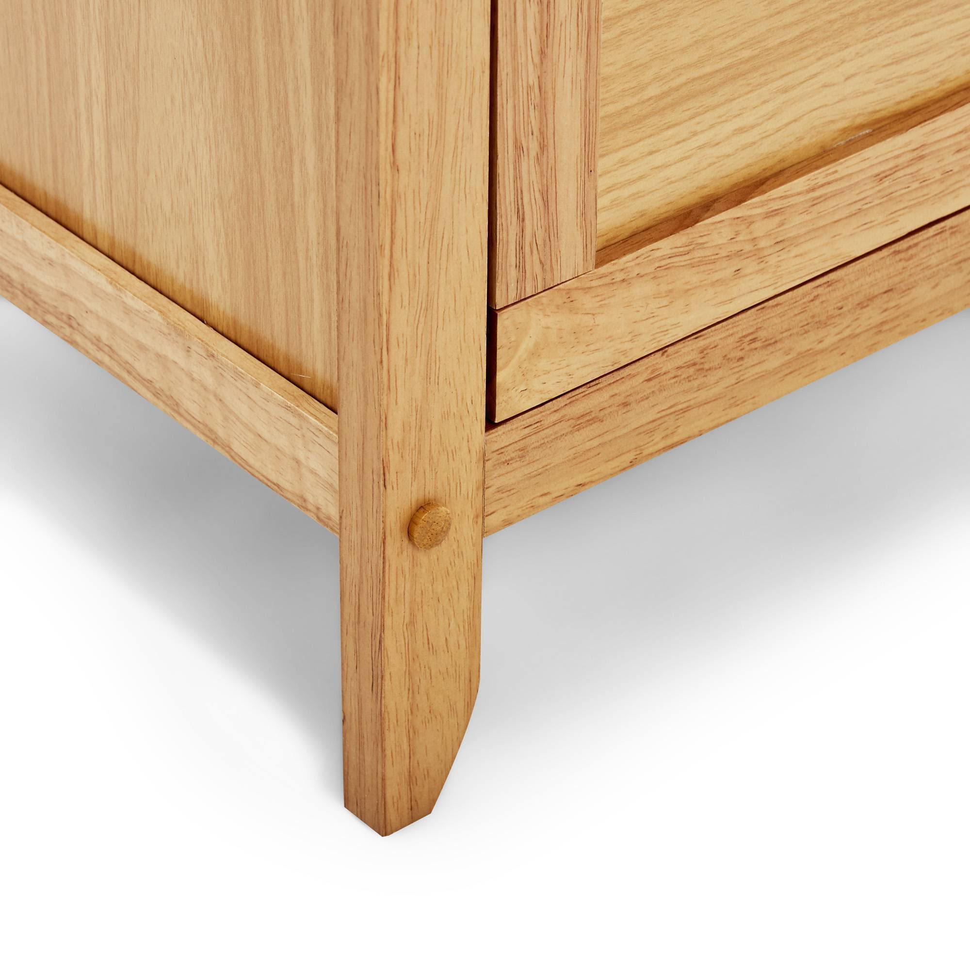 Brown Side Table with Single Drawer and Storage Cabinet X51115