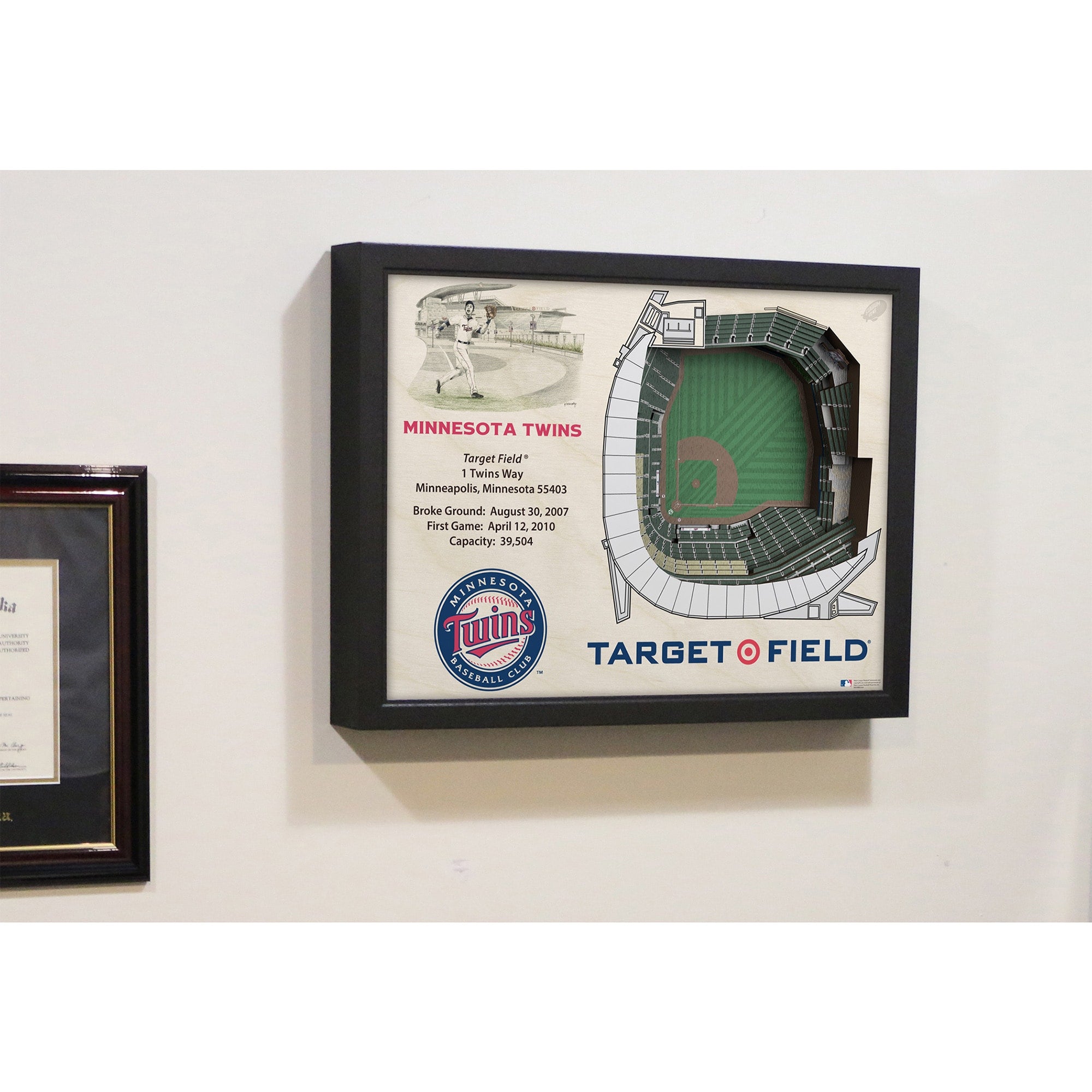 MLB Minnesota Twins 25-Layer 3D Wall Art C712434