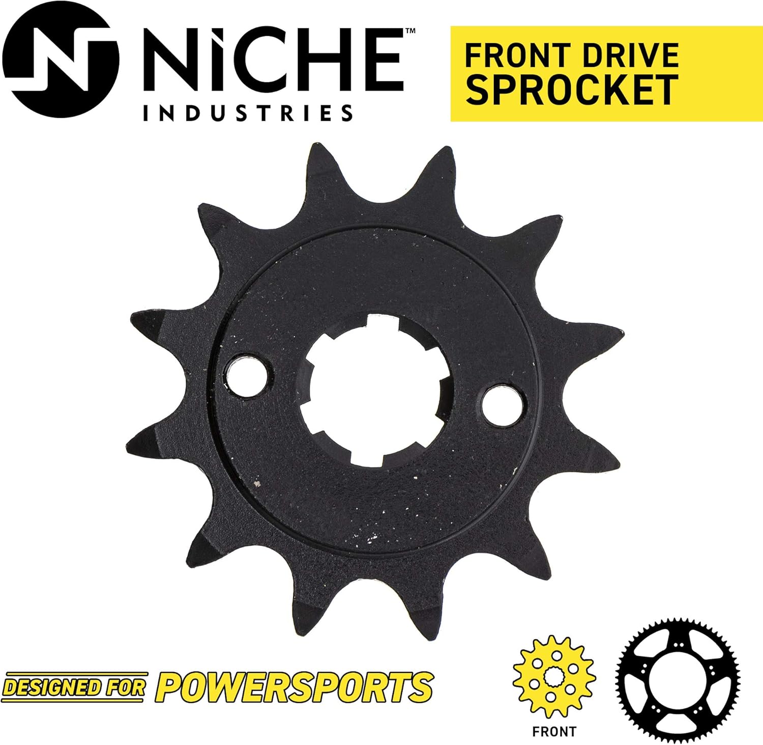 Drive Sprocket Chain Combo Front 12 Rear 40 Tooth 520NZ Standard 88 Links Pack of 2 H98933