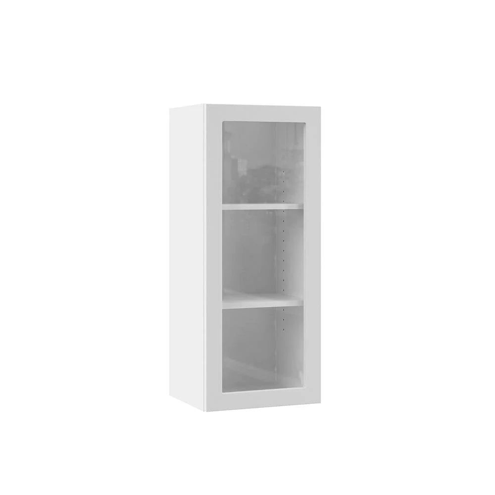 White Wall Kitchen Cabinet with Glass Door X3709