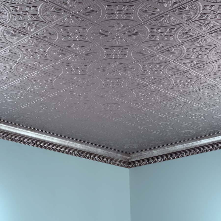 Argent Silver Glue Up Ceiling Tile 5 Pack T305399