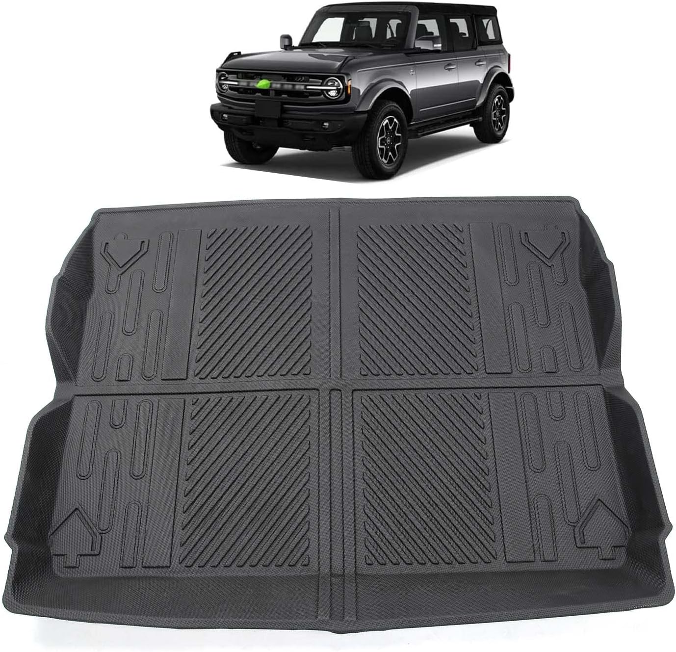 All Weather Rear Cargo Trunk Floor Mat Pack of 2 C10430