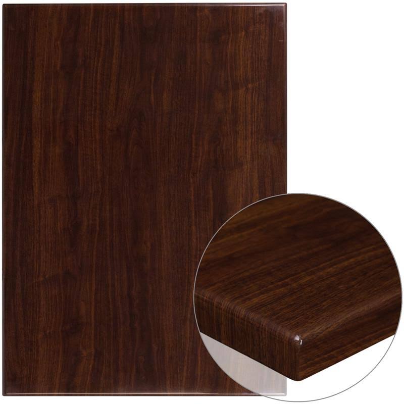 Rectangular Resin Mahogany Table Top W4054