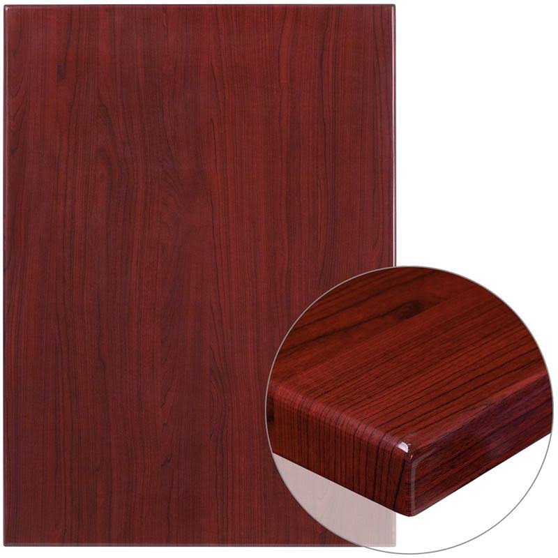 Rectangular Resin Mahogany Table Top W4054