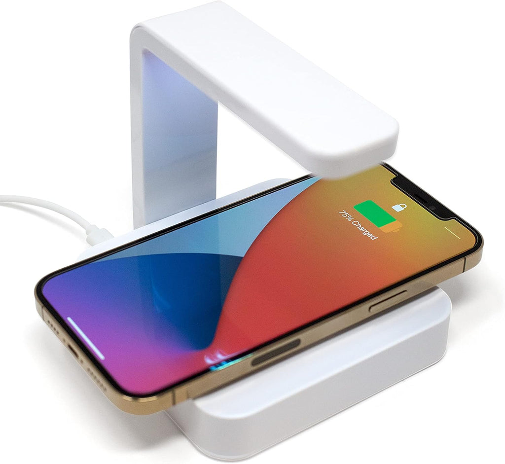UV Phone Sanitizer with Wireless Charging, White Pack of 2 K3725