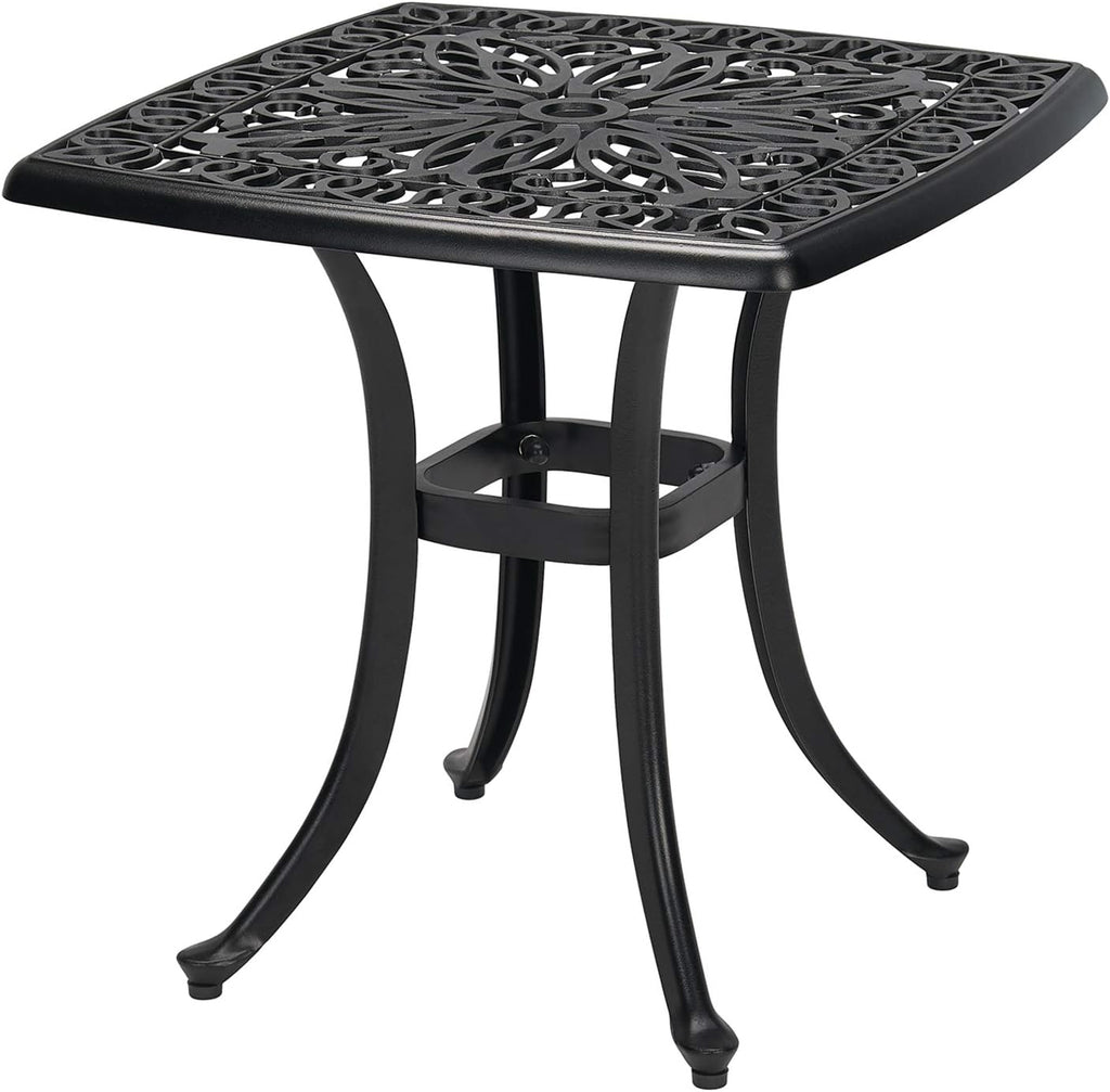 3-Piece Cast Aluminum Patio Bistro Set Black N994056