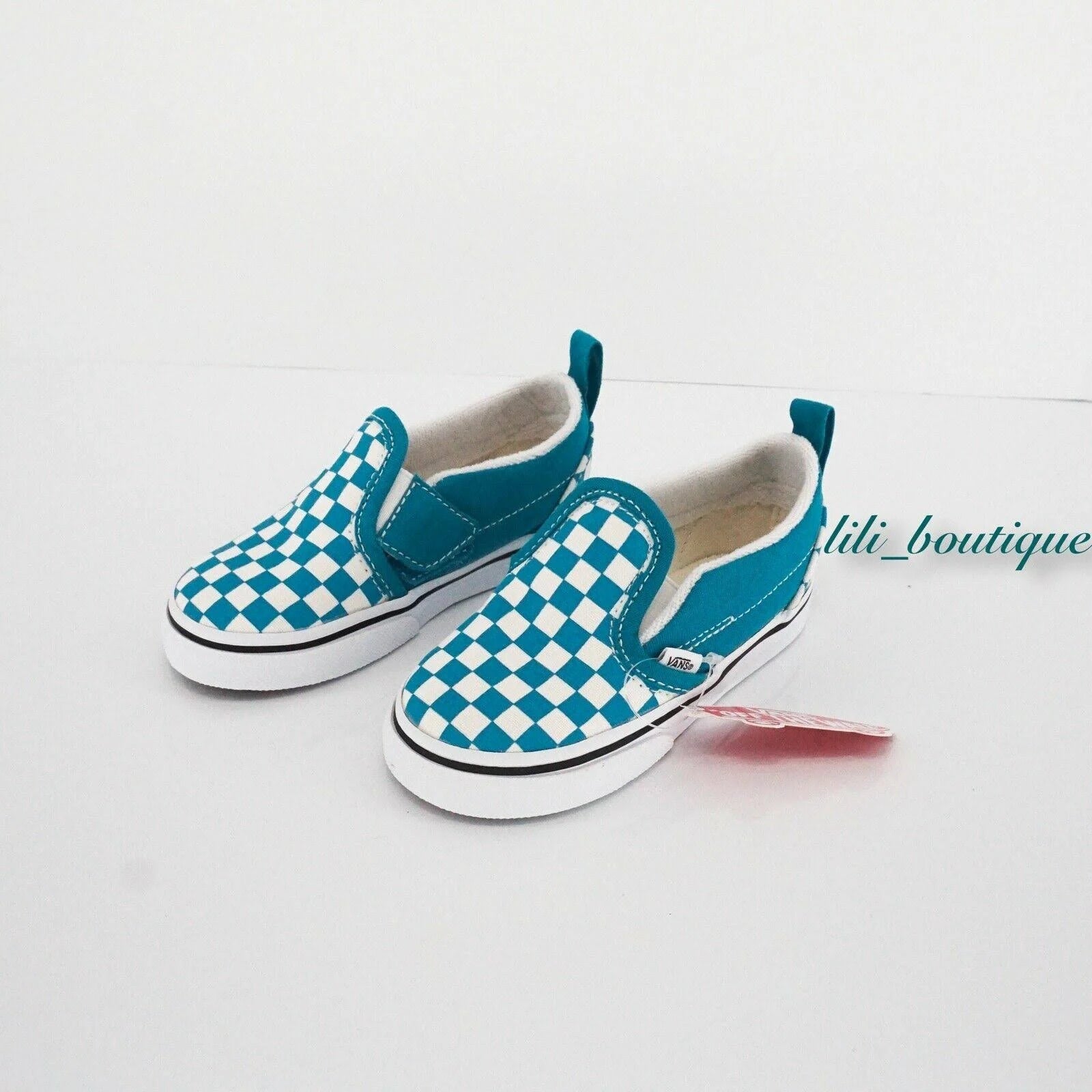 Checkerboard Slip-On V (Caribbean Sea/True White) U582876