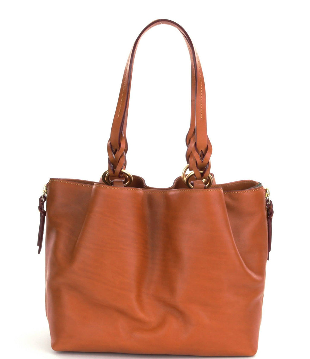 Large Zip Florentine Leather Black Bag O66971