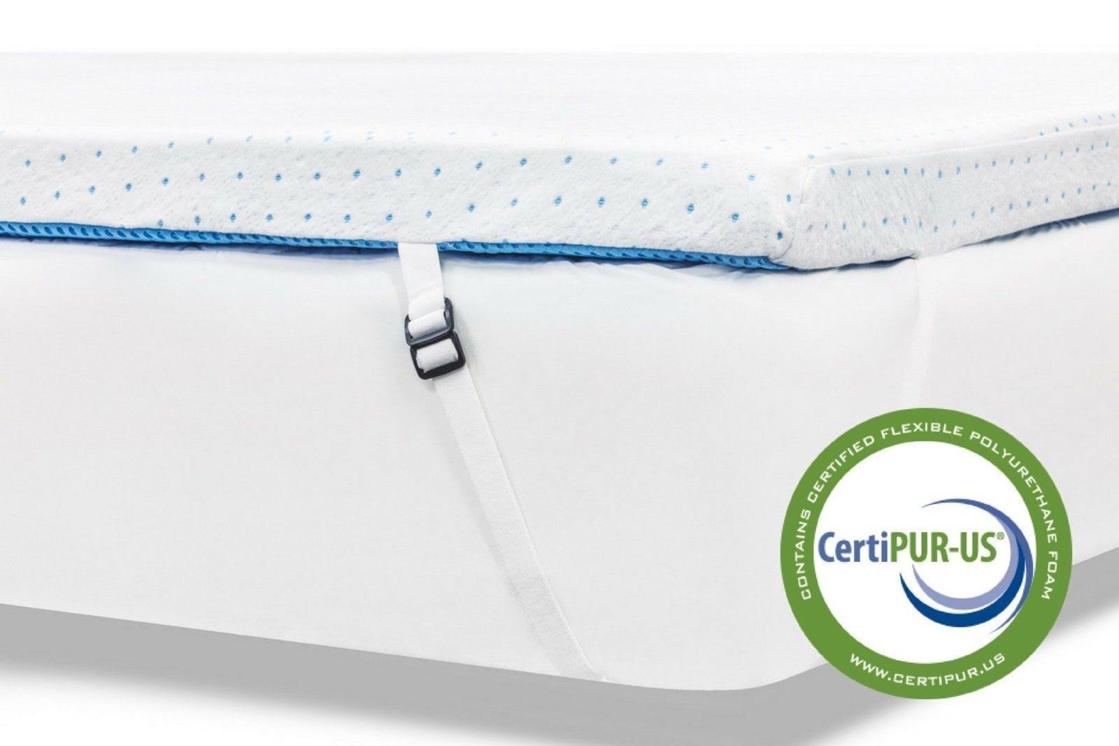 3.5 lb. Density 3-Inch Gel Memory Foam Cal King Mattress Topper with Removable Cover C360316