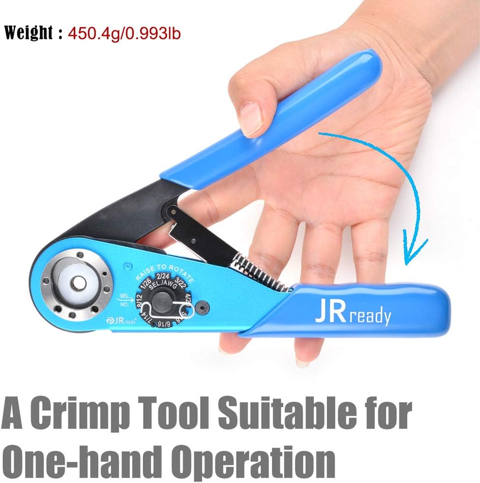 8 indent crimping tool for heavy duty circular rectangular electrical connector wire 12-26 awg Q98038