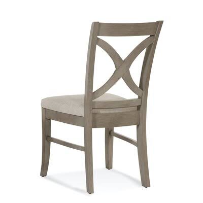 Navy Textured Cross Back Side Chair B112