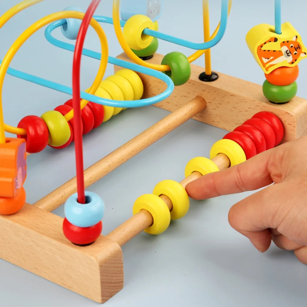 Wooden Beads Roller Montessori Toy Q557