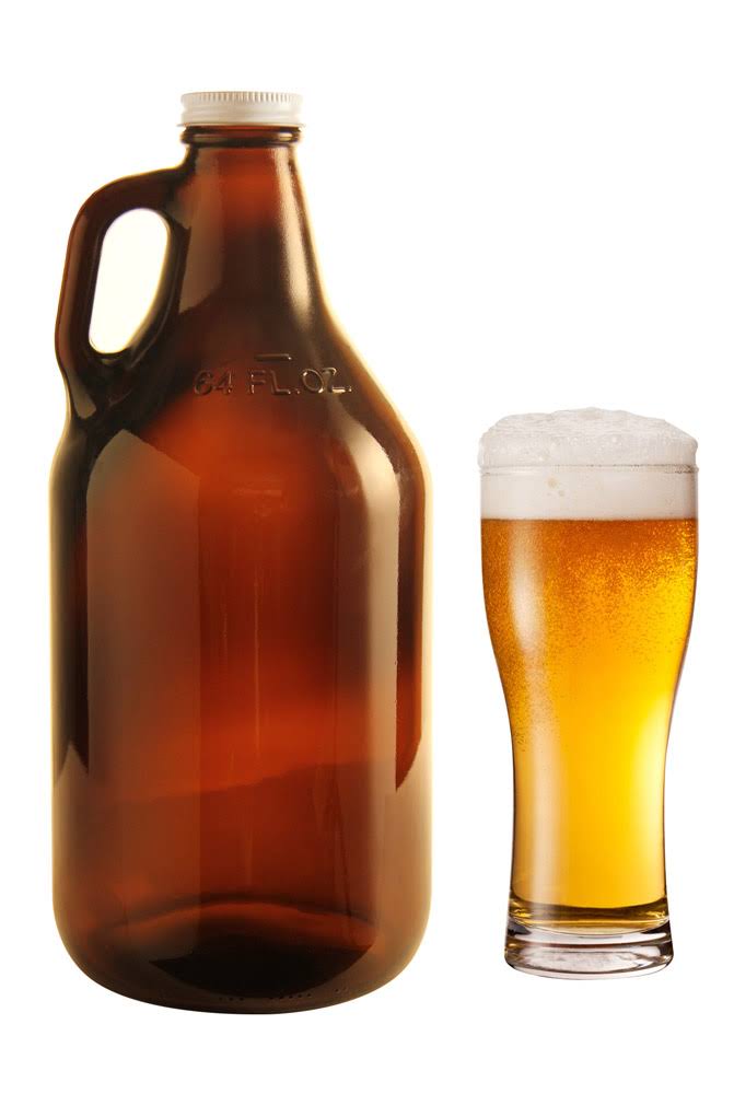 64 oz. Amber Glass Beer Growlers R44553