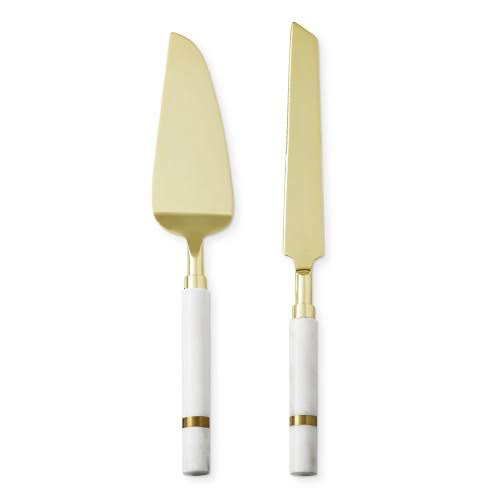 Marble and Gold Cake Serving Set R30332