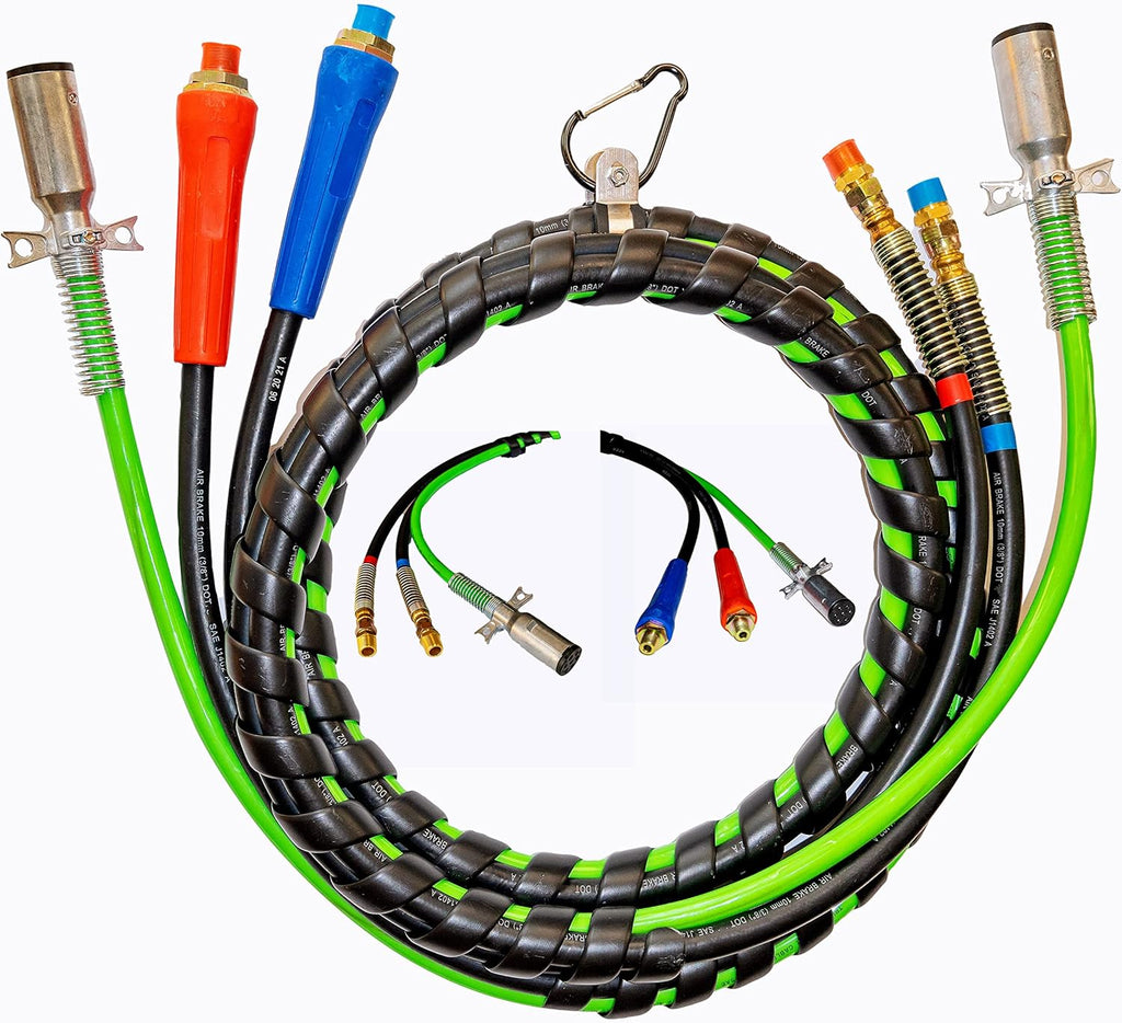 12 Ft 3-in-1 ABS Electrical and Rubber Air Line Hose Assemblies N78128