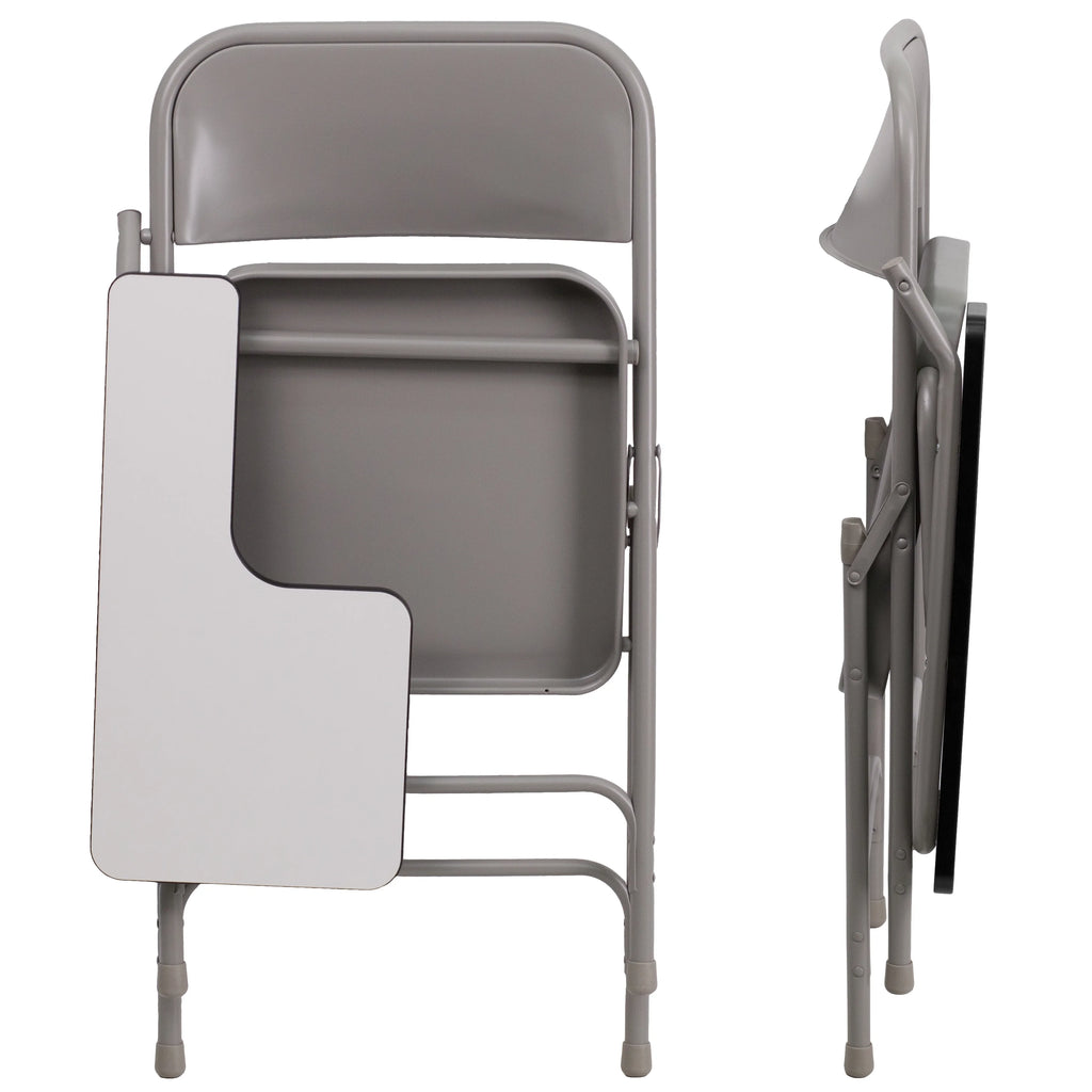 2 Pack Steel Folding Chair with Tablet Arm G8468