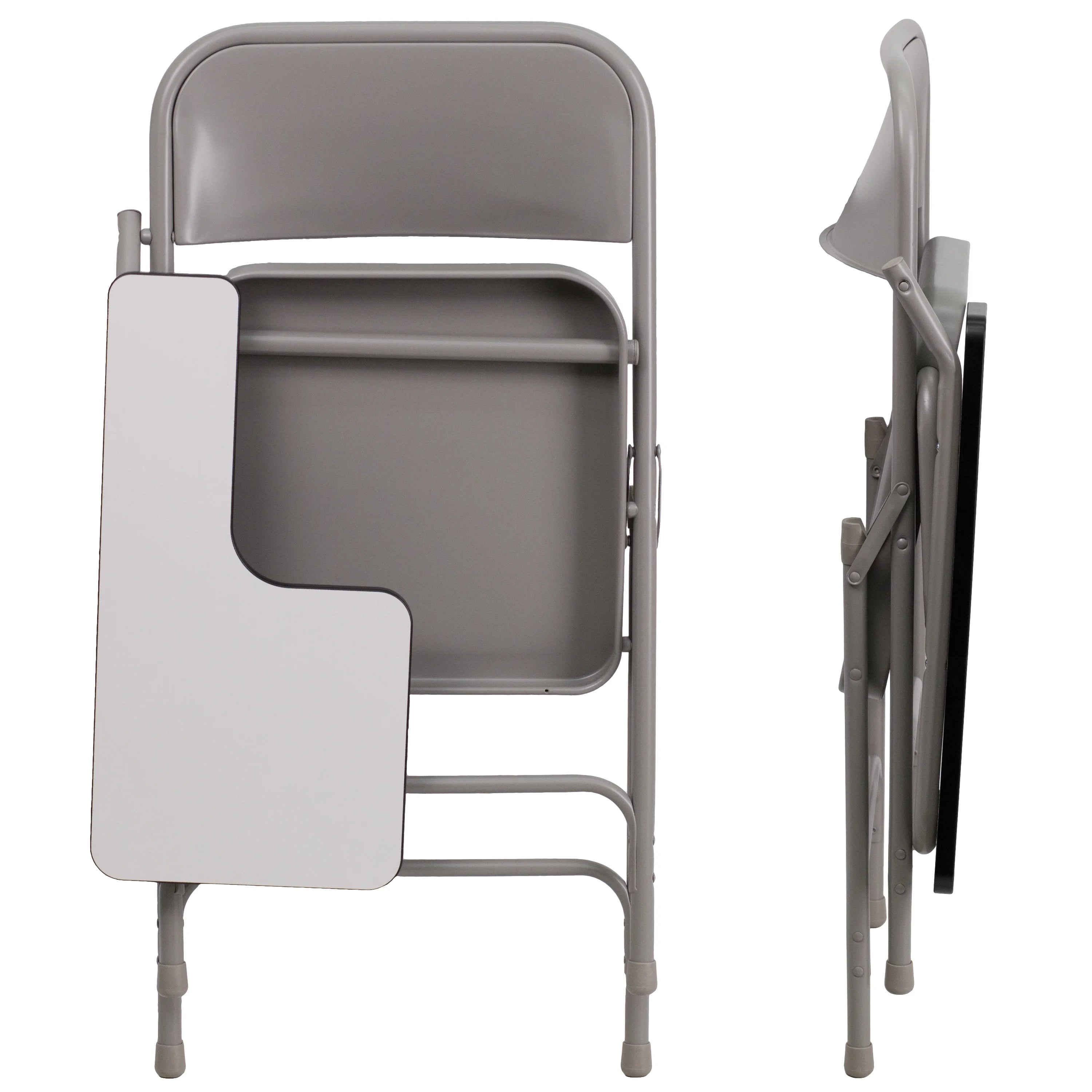 2 Pack Steel Folding Chair with Tablet Arm G8468