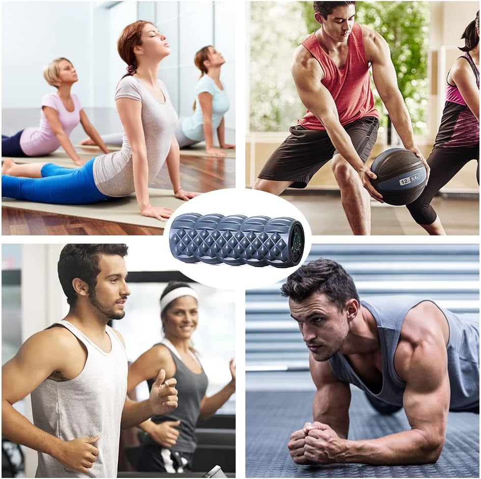 Vibrating Electric Foam Roller with Remote P9738