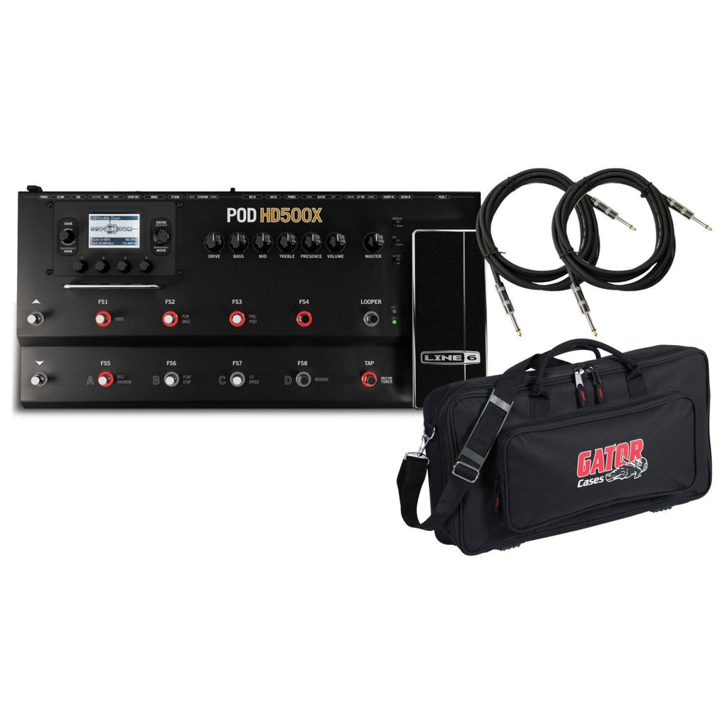 Guitar Multi-Effects Processor with Pedal Bag and 2 Guitar Cables T1356