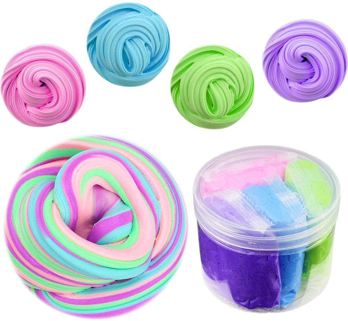 Fluffy Floam Slime Stretchy Soft Clay Toys Non-Toxic E812