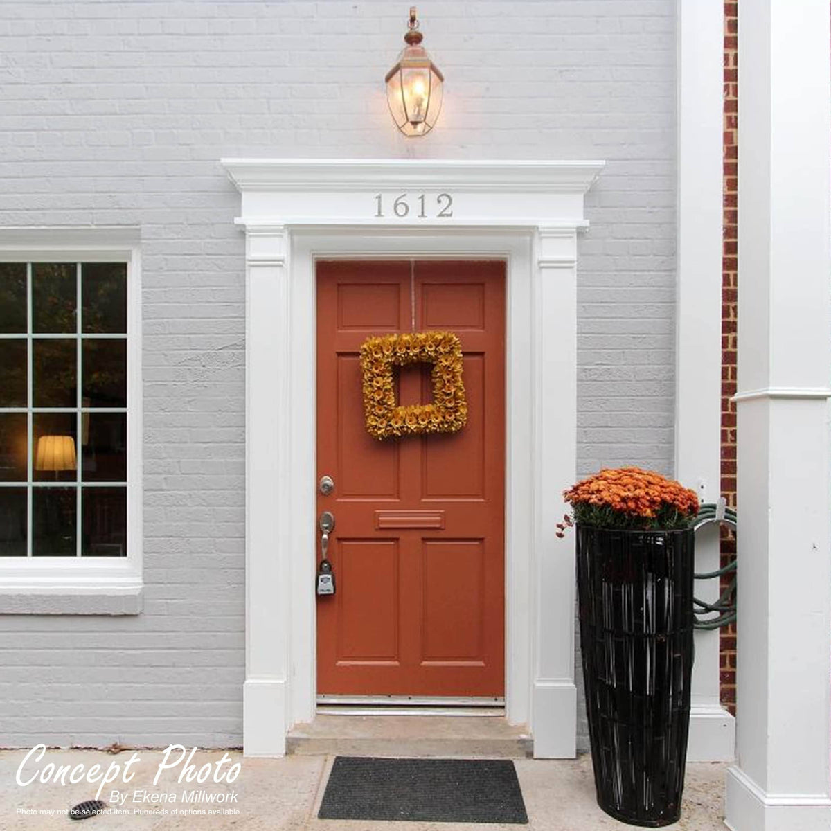 Plain PVC Pilaster with Standard Capital & Base (Pair) F20352