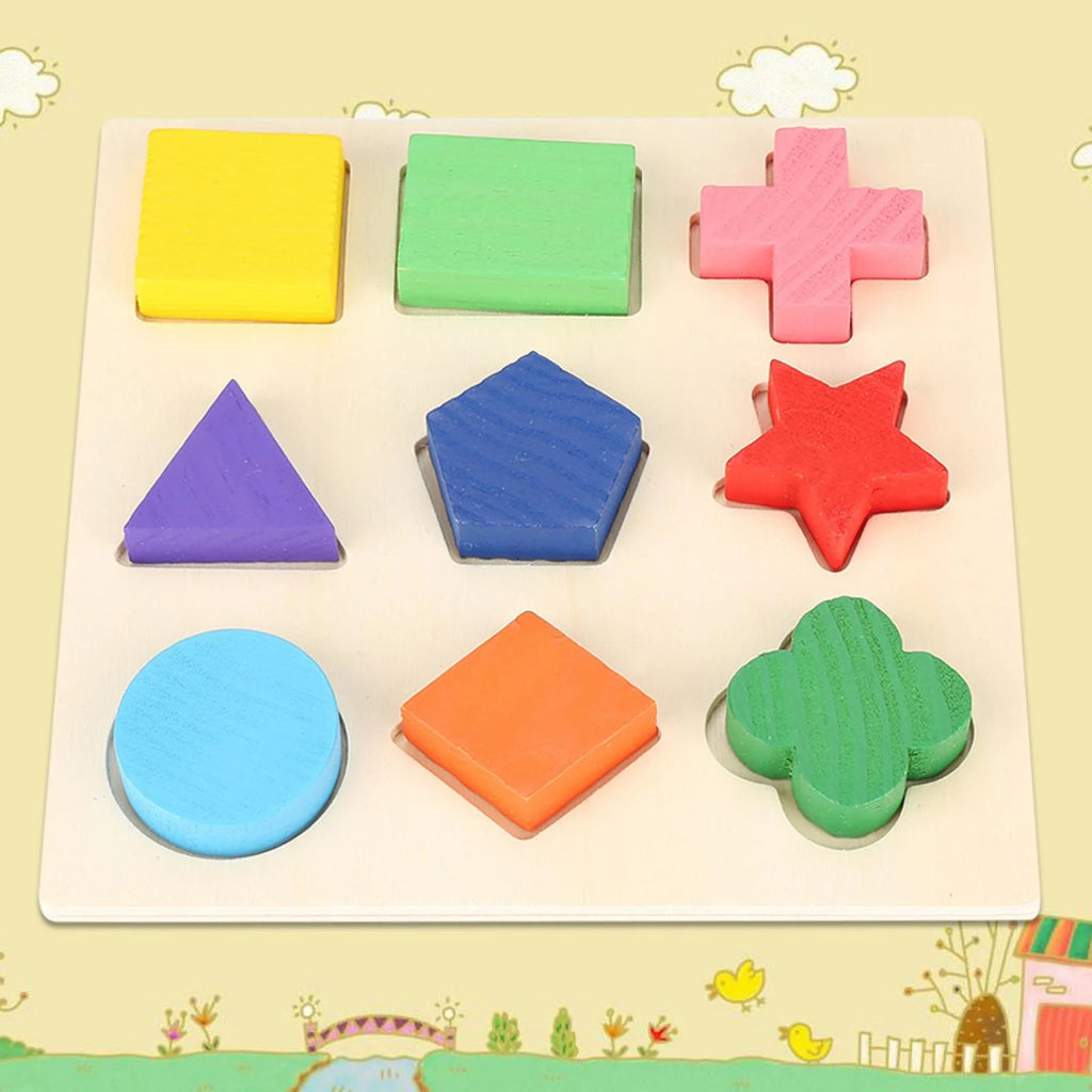 Wooden Shape Peg Puzzle Board Toy for Toddlers L1149