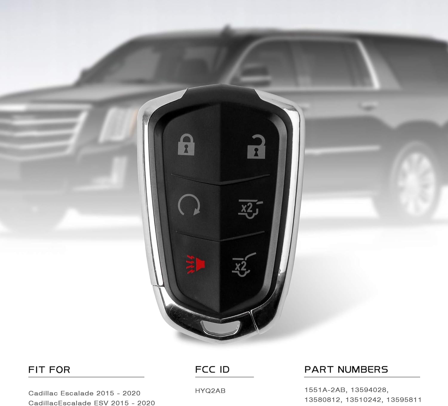 Car Key Fob Keyless Entry Remote Pack of 2 V410