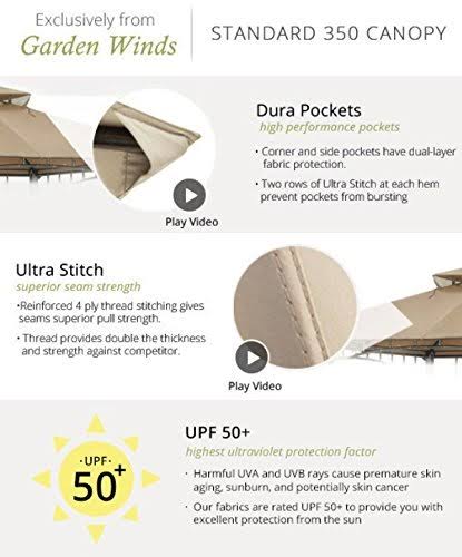 Beige Replacement Canopy for Gazebo M271