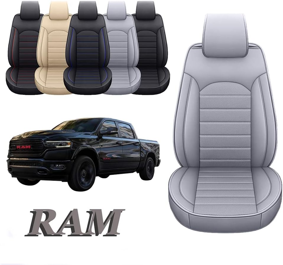 Waterproof Leather Car Seat Covers Full Set for Pickup Truck Y573993