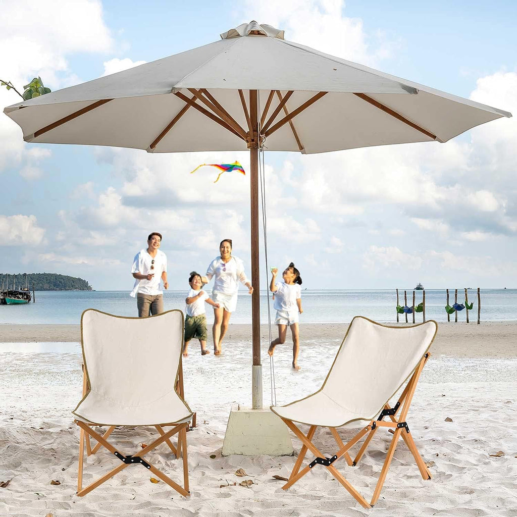 Wood Camping Chair with Carry Bag F264611
