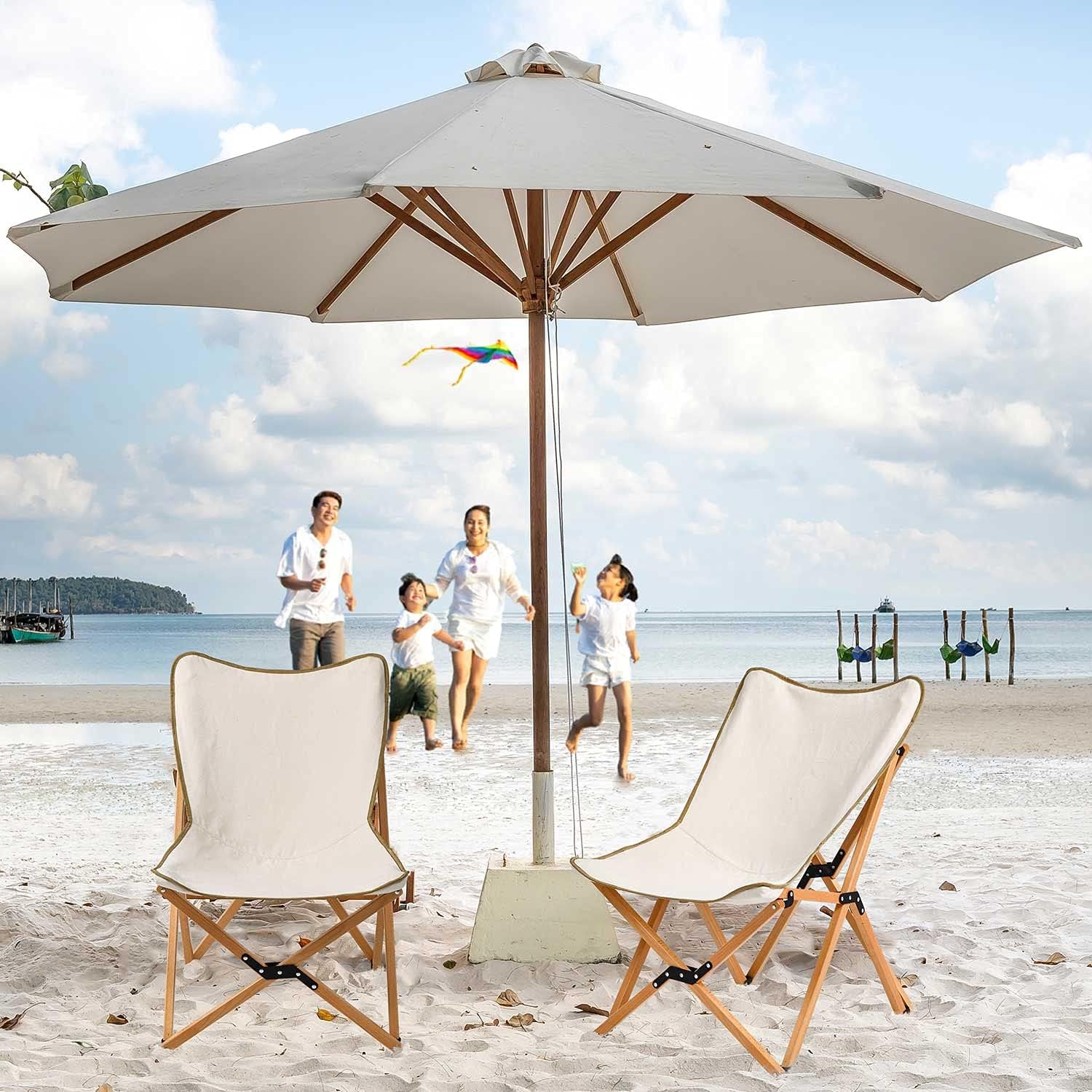 Wood Camping Chair with Carry Bag F264611