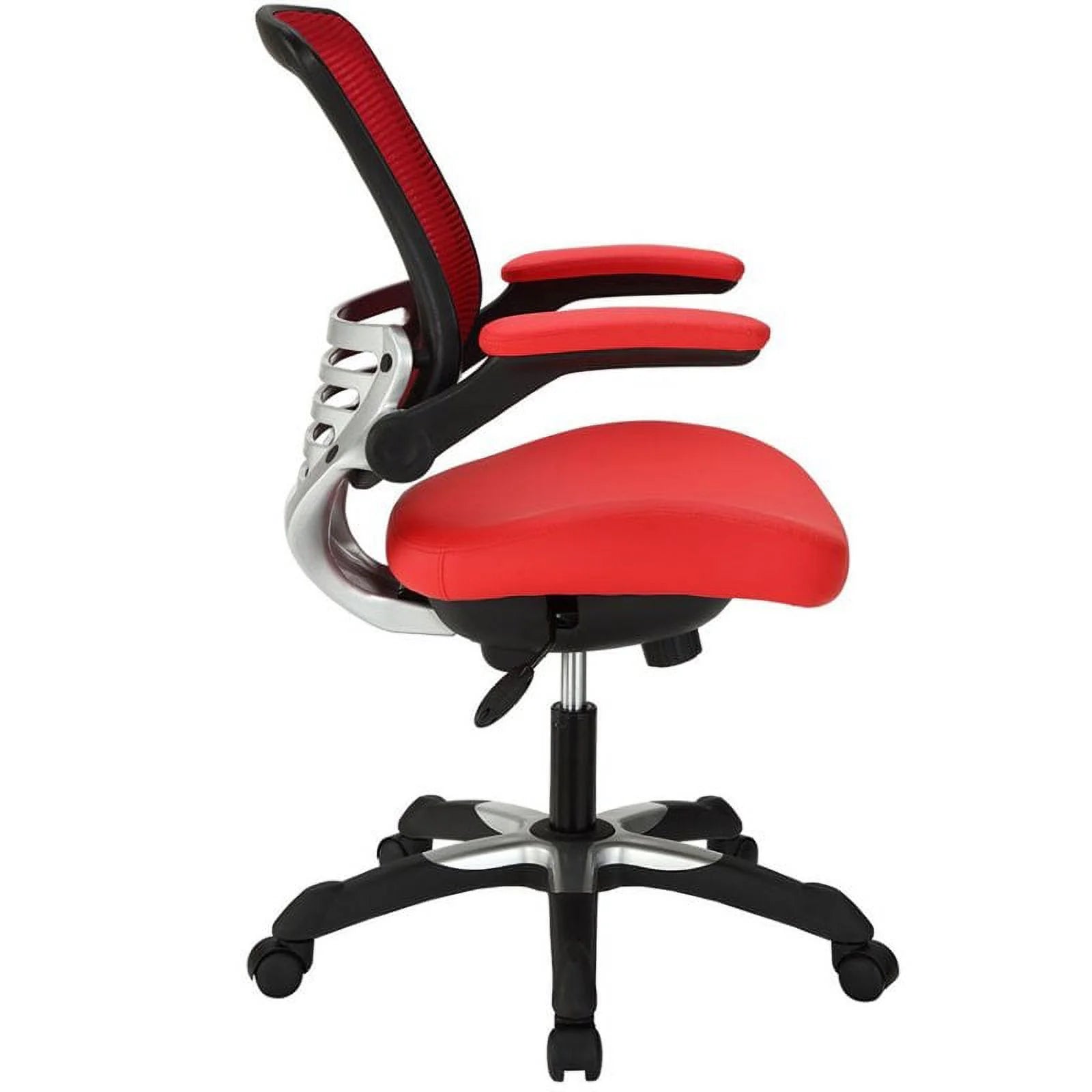 Red Faux Leather Mesh Office Chair X62281