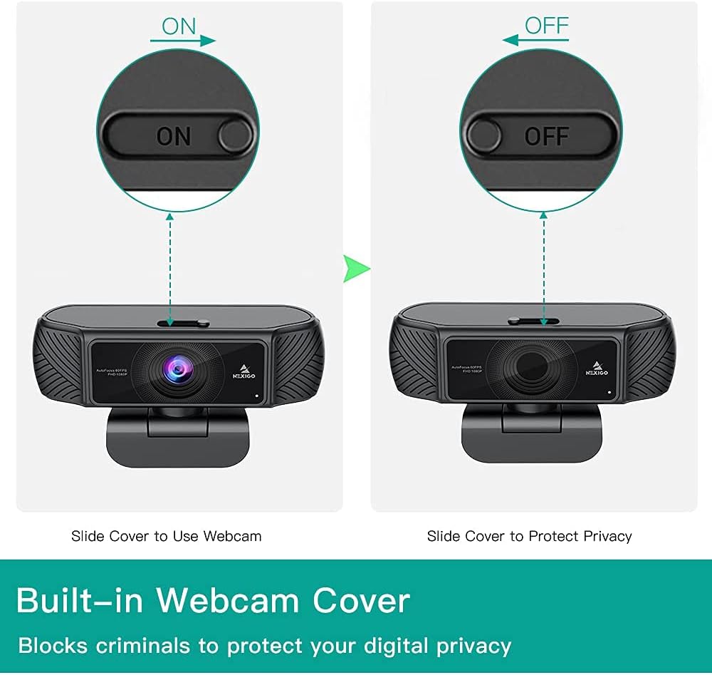 1080P Webcam with Microphone and Privacy Cover Z48775