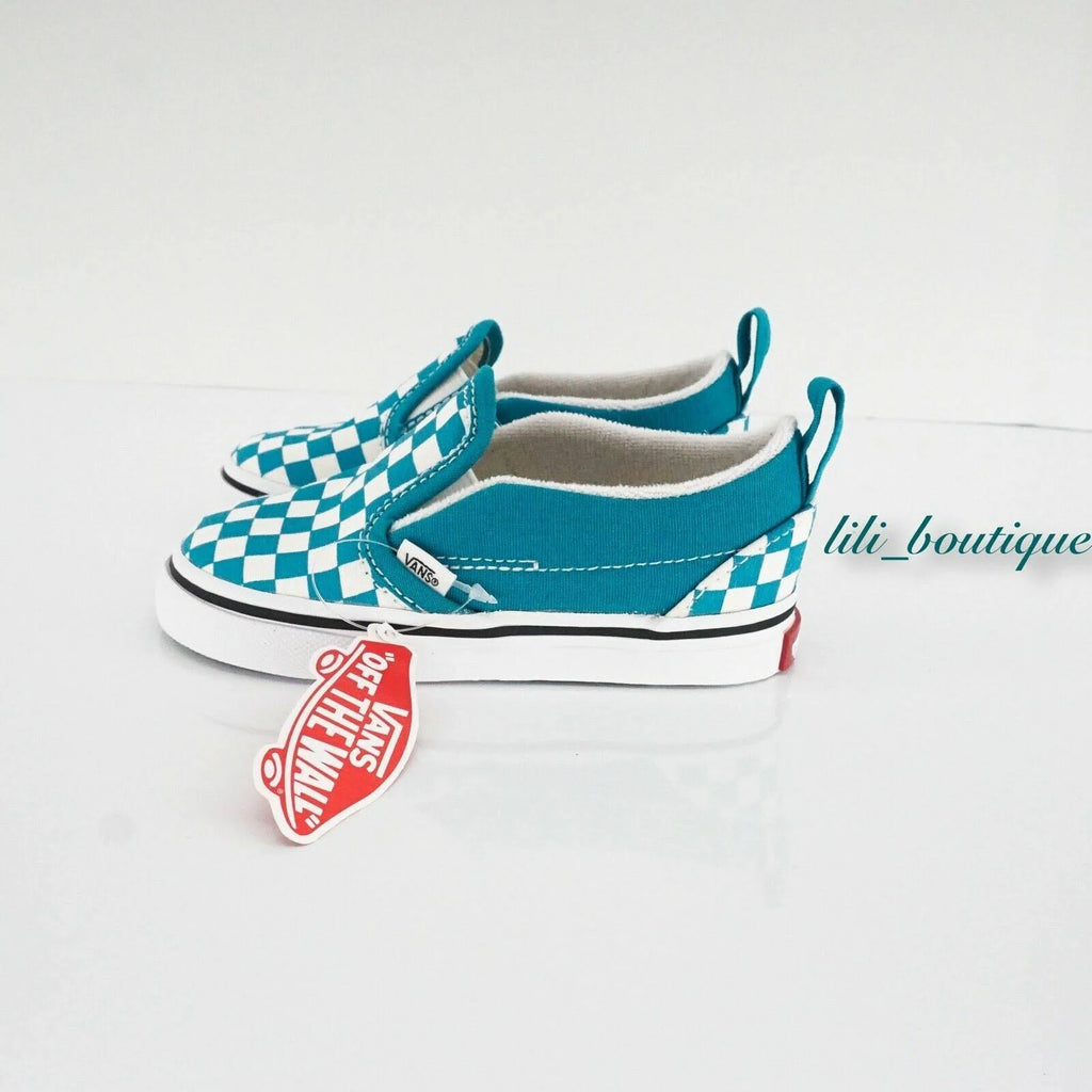 Checkerboard Slip-On V (Caribbean Sea/True White) U582876