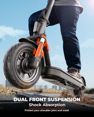 Electric Scooter with 15.5 Mph Top Speed, Front Dual Suspension G68224