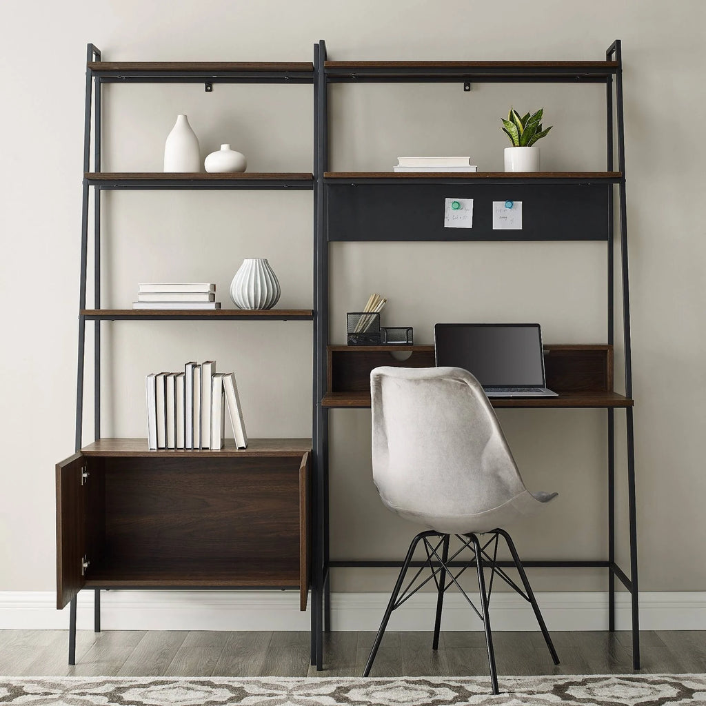 Mocha 2-Piece Desk and Storage Set I993790
