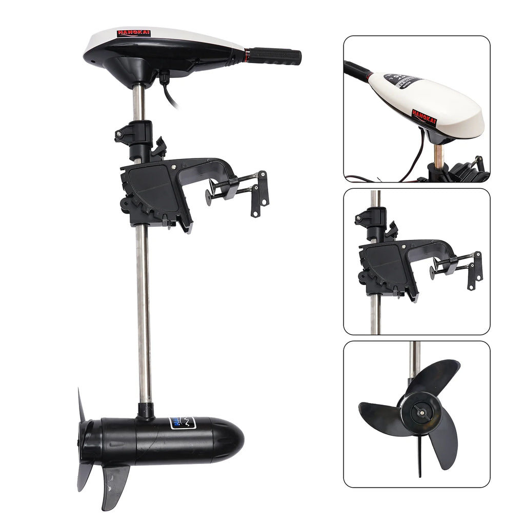 Electric Trolling Motor 45LBS Thrust 12V Boat Motor with Retractable Handle Y7557