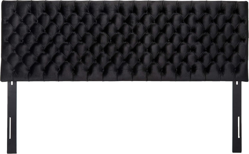Tufted Velvet Headboard, King / Cal King, Cobalt / Black K605560