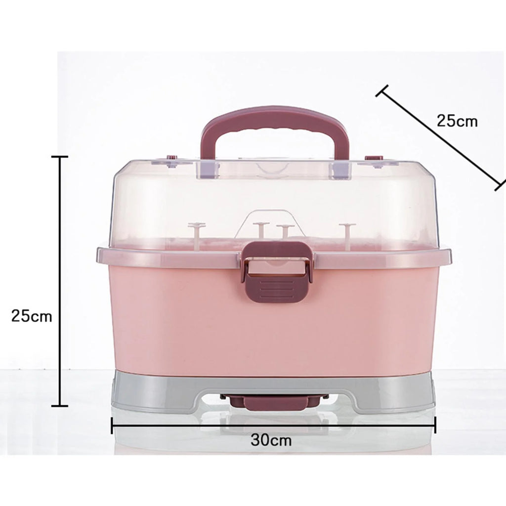 Baby Bottle Drying Organizer Holder with Cleaning Brush Z64463