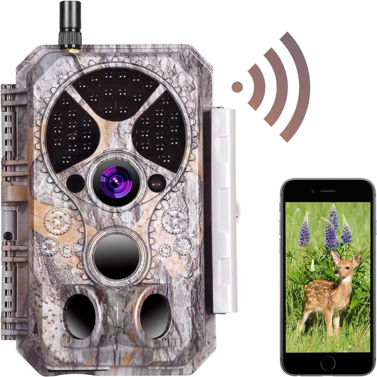 32MP 1296P Wireless Game Trail Camera with WiFi App Control M257
