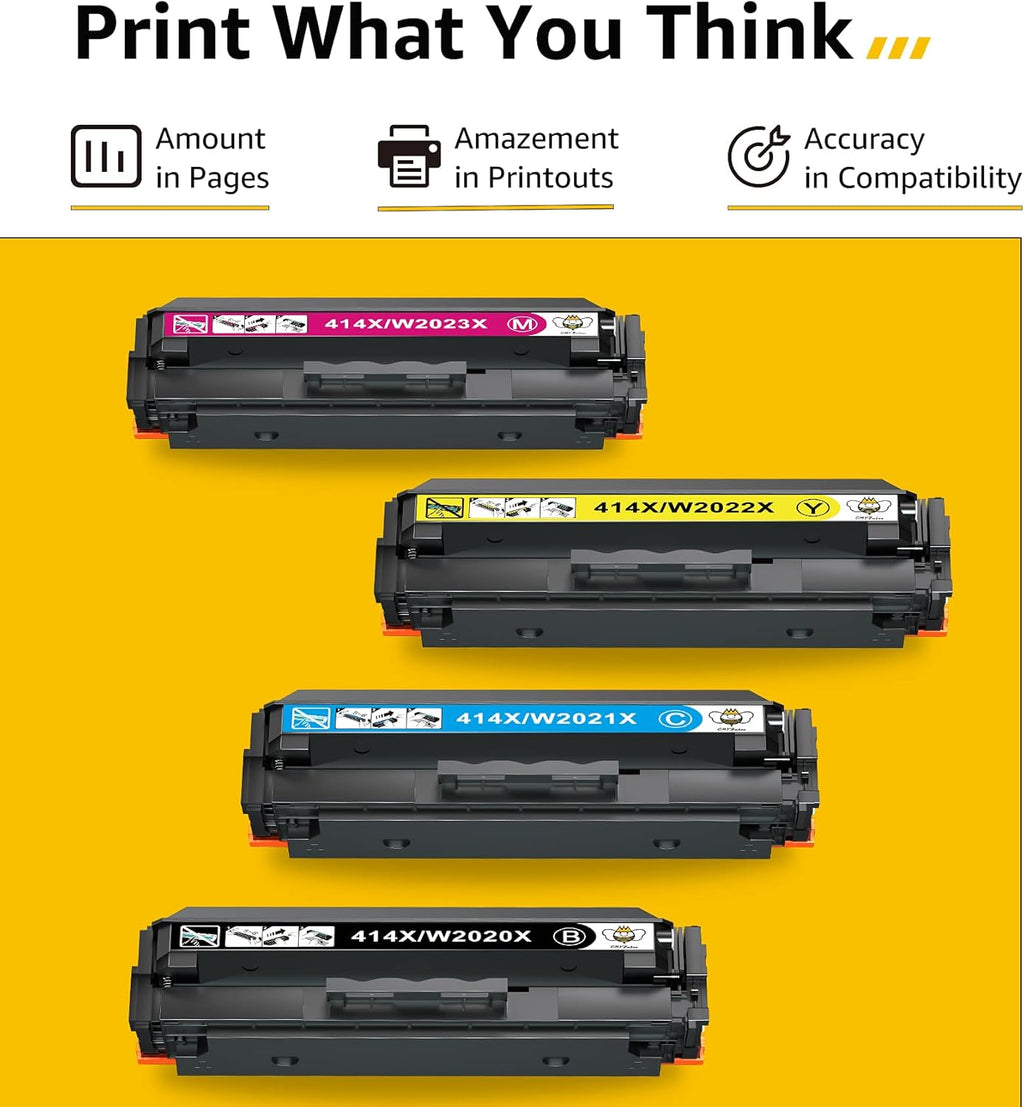 4-Pack Toner Cartridge for HP Color Pro MFP M454 M479 W82728