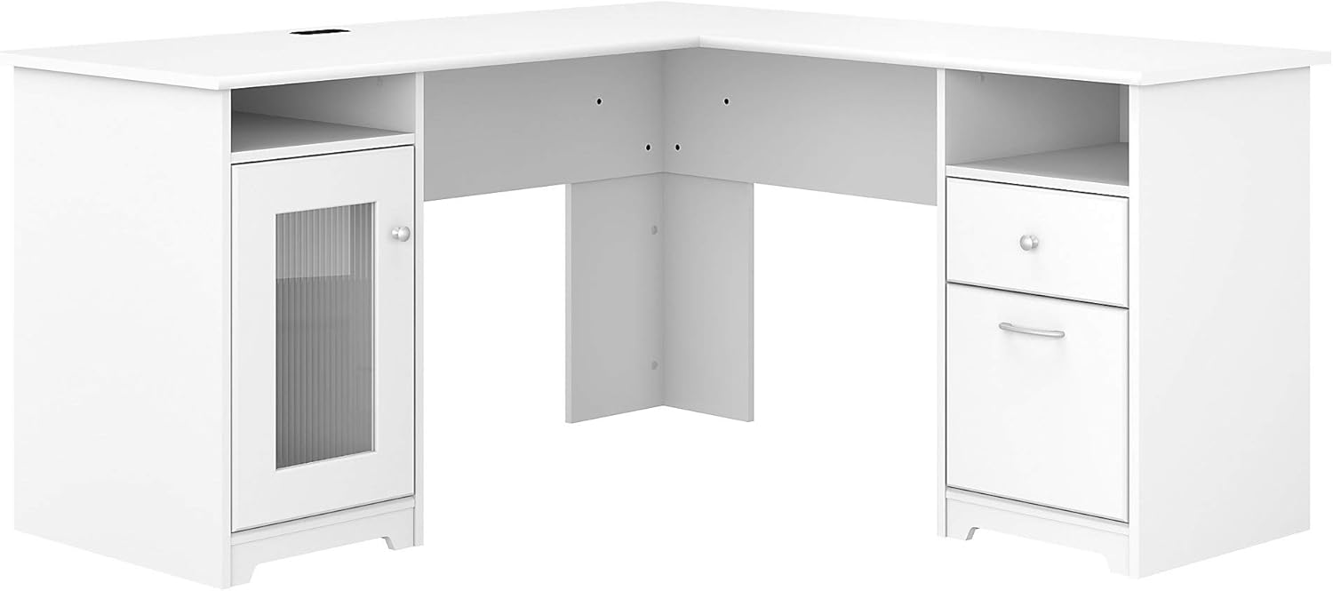 White L Shaped Computer Desk W14593