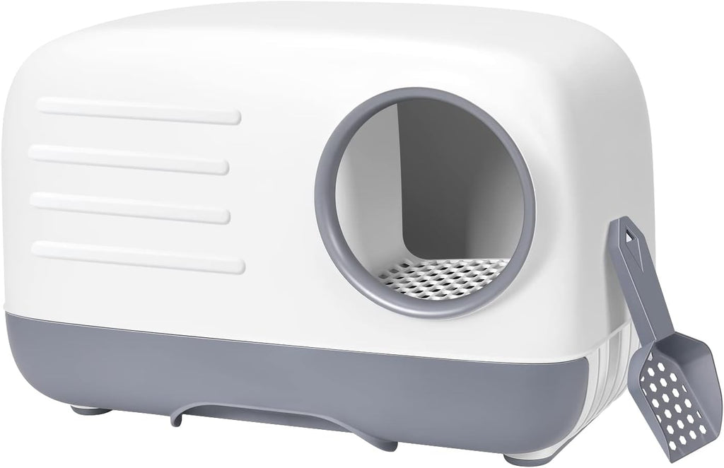 Fully Enclosed Cat Litter Box with Pull-Out Litter Tray and Litter Scoop A631