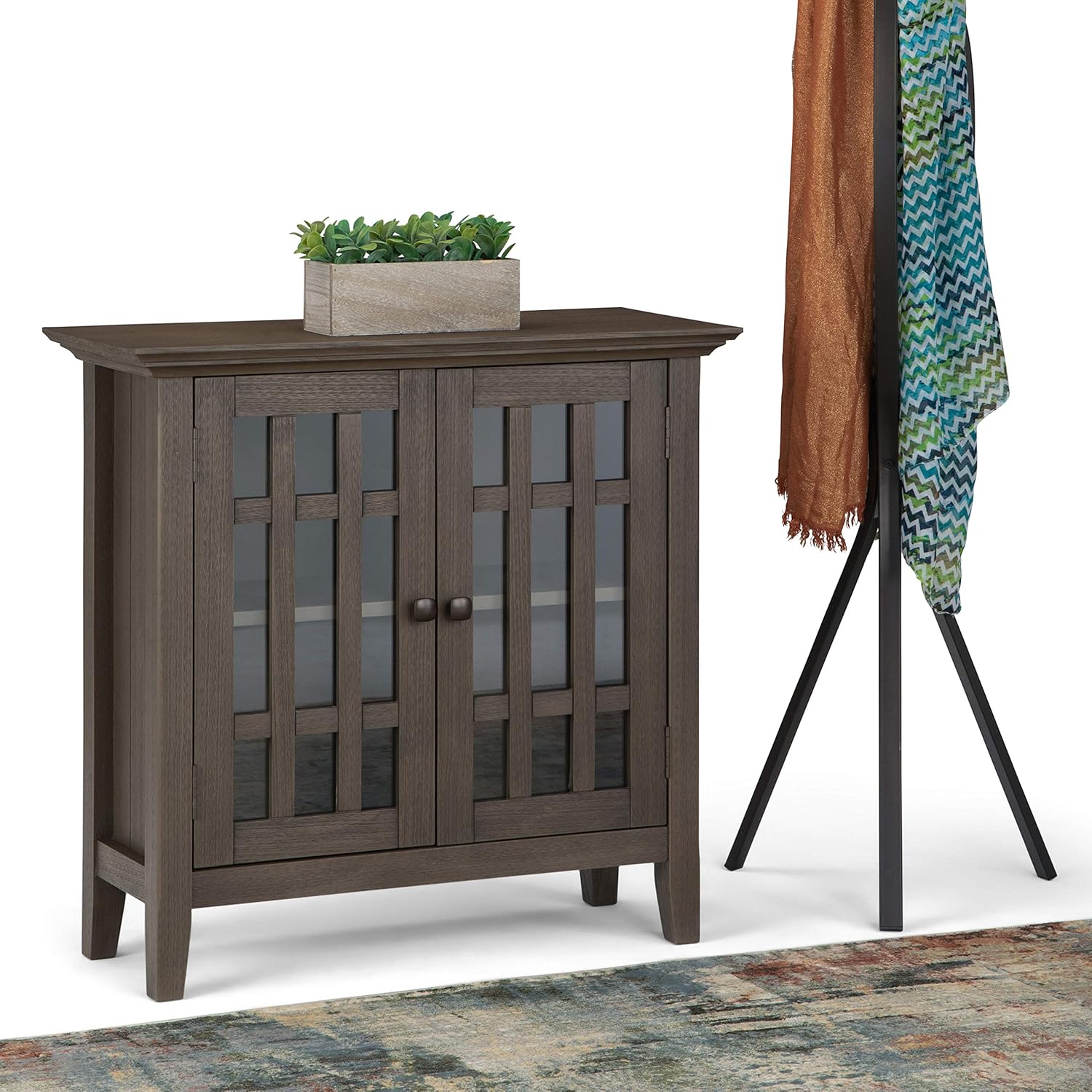 Light Golden Brown Storage Media Cabinet J402907